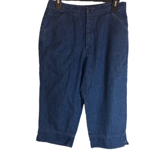 Dockers Capri Pants Size 8 Women's Regular Capri Denim Jeans Flat Front Casual - Picture 1 of 14